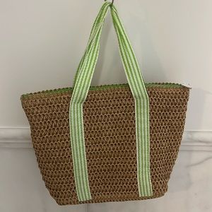 Woven tote Twos Company